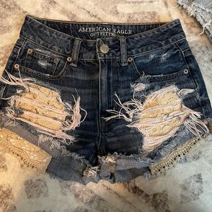 American eagle high rise festival shorts